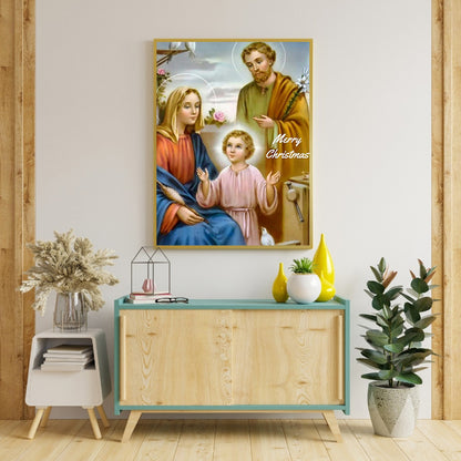 Jesus Mary And Joseph - Full Round Drill Diamond Painting 40*50CM