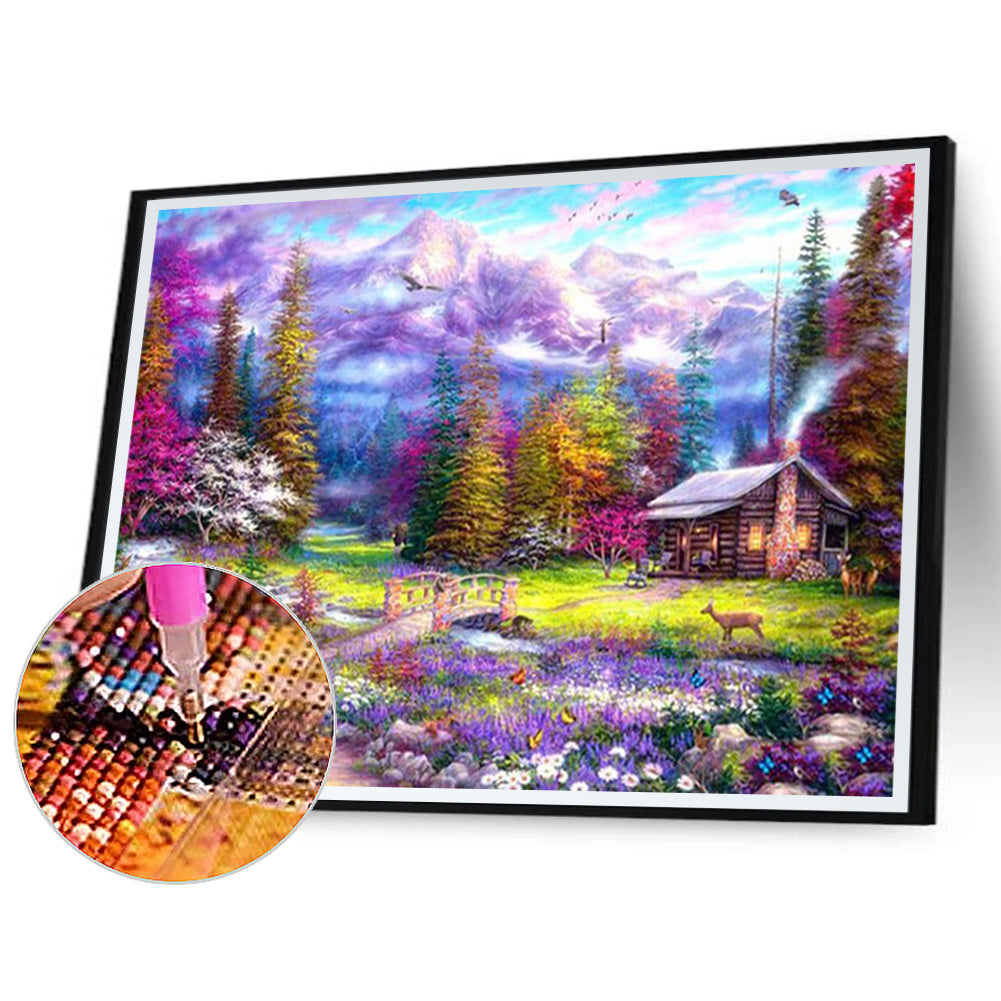 Violet Garden - Full Round Drill Diamond Painting 60*50CM