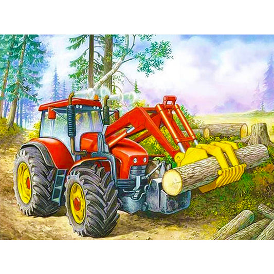 Tractor - Full Round Drill Diamond Painting 40*30CM