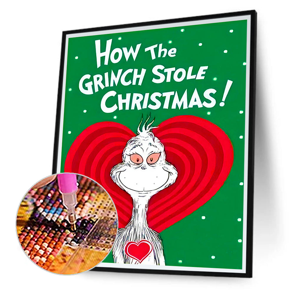 Green Hairy Monster - Full Round Drill Diamond Painting 30*40CM