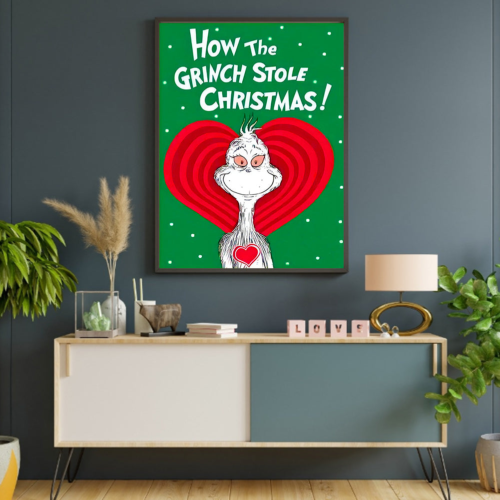 Green Hairy Monster - Full Round Drill Diamond Painting 30*40CM