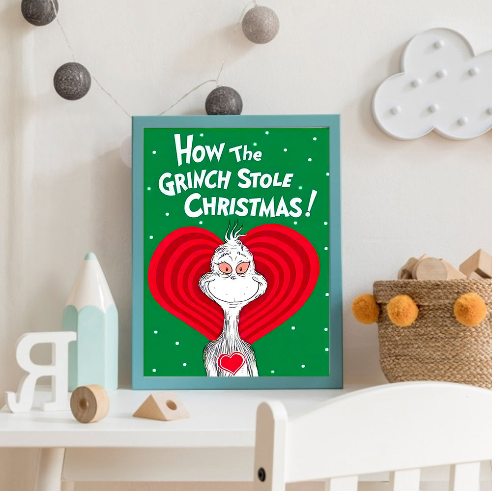 Green Hairy Monster - Full Round Drill Diamond Painting 30*40CM