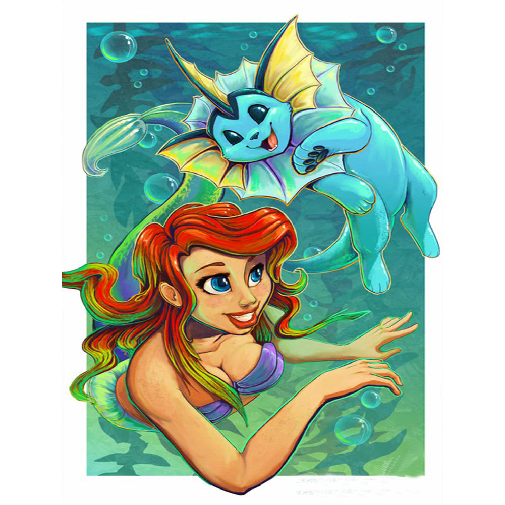 Pok¨¦mon And The Princess - Full Round Drill Diamond Painting 30*40CM