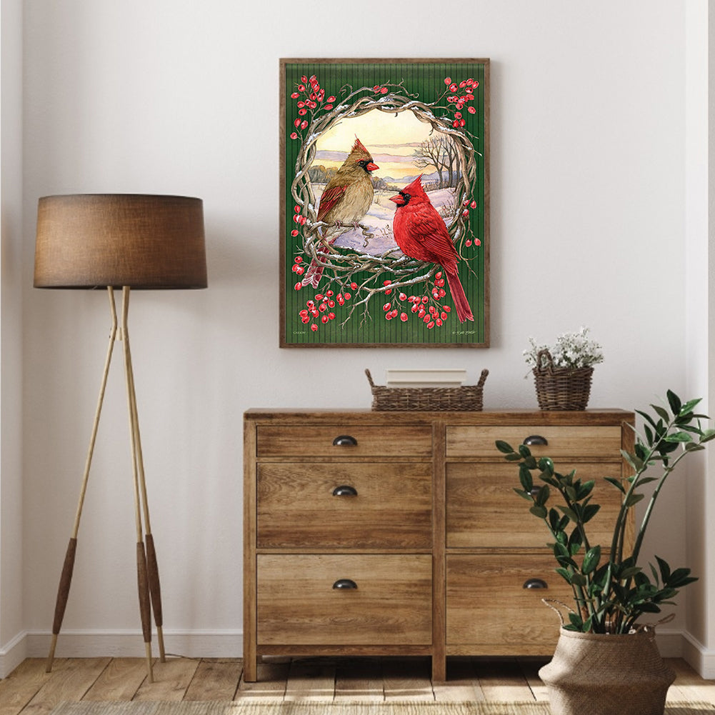 Garden Bird - Full Round Drill Diamond Painting 30*40CM