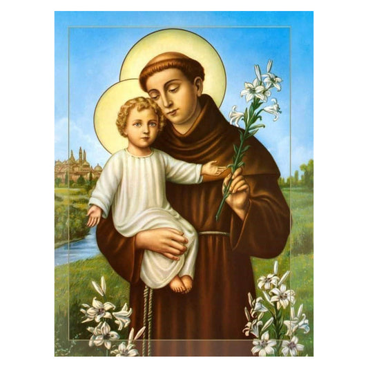 Catholic Saints - Saint Anthony Of Lisbon - Full Square Drill Diamond Painting 30*40CM