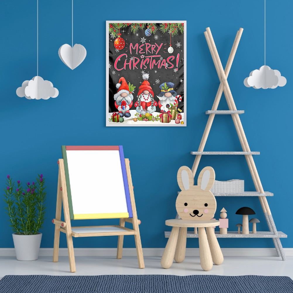 Christmas Gnome - Full Round Drill Diamond Painting 30*40CM