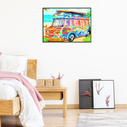 Colorful Bus - Full Round Drill Diamond Painting 50*40CM