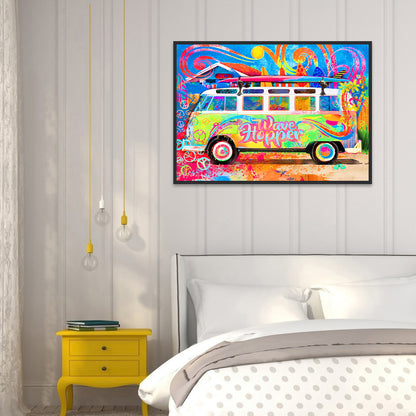 Colorful Bus - Full Round Drill Diamond Painting 50*40CM