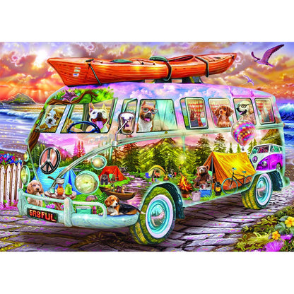 Colorful Bus - Full Round Drill Diamond Painting 50*40CM