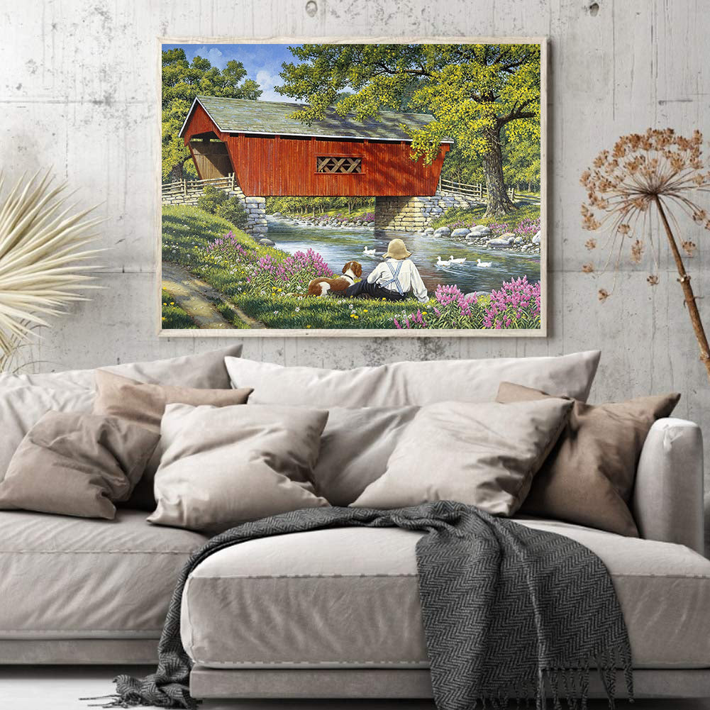 Village House - Full Square Drill Diamond Painting 40*30CM