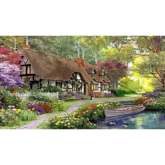 Village House - Full Square Drill Diamond Painting 50*30CM
