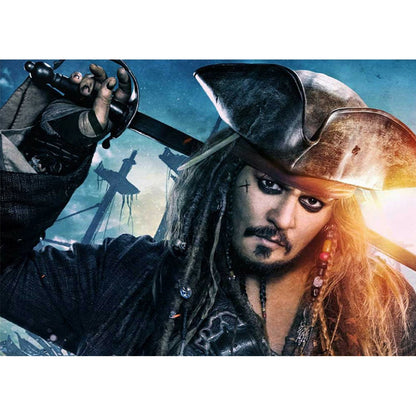 Pirate Captain Jack - Full Square Drill Diamond Painting 40*30CM