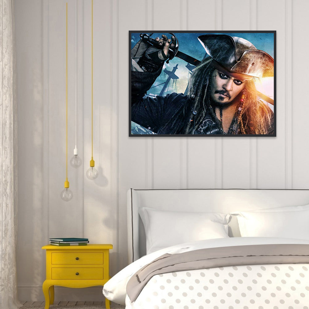 Pirate Captain Jack - Full Square Drill Diamond Painting 40*30CM