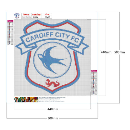 Cardiff City Football Club - Full Square Drill Diamond Painting 50*50CM