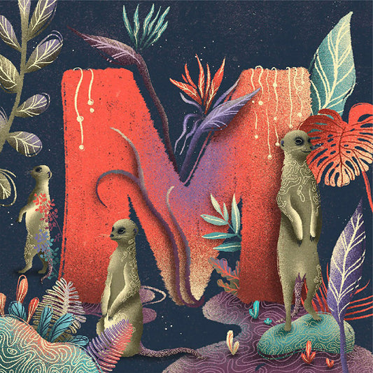 Ocean Letter M - Full Square Drill Diamond Painting 40*40CM