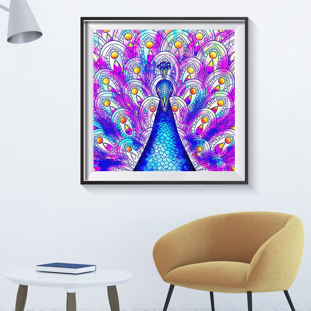 Graceful Peacock - Full Round Drill Diamond Painting 30*30CM