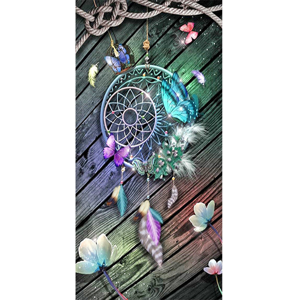 Butterfly Dream Catcher - Full Round Drill Diamond Painting 40*70CM