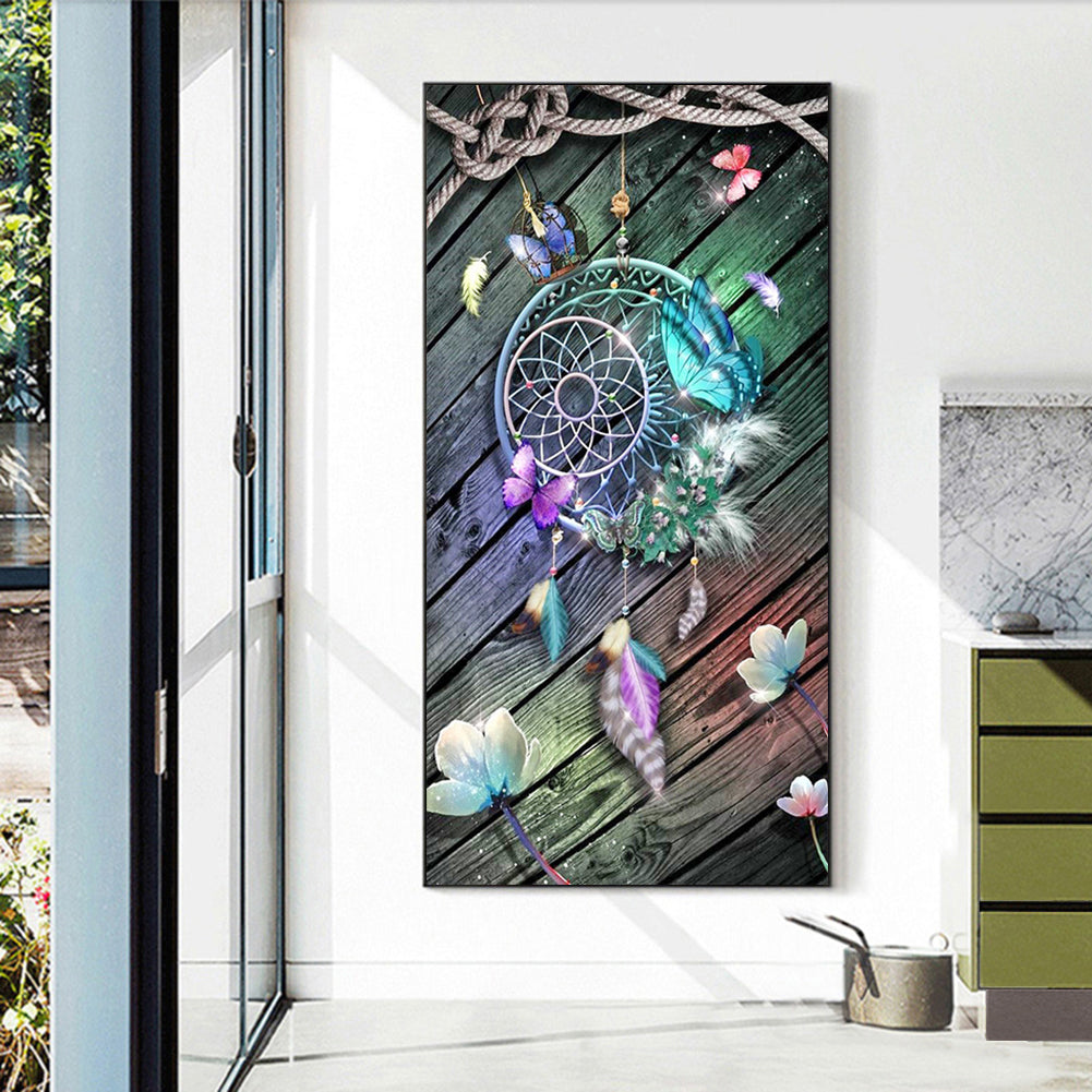 Butterfly Dream Catcher - Full Round Drill Diamond Painting 40*70CM