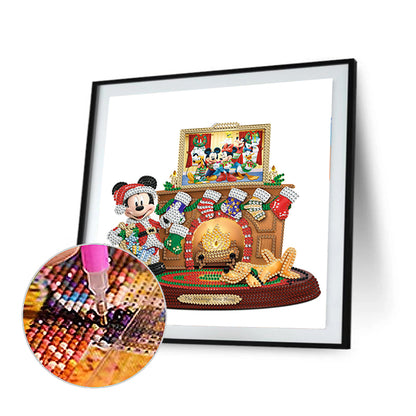 Christmas Mickey Mouse Ornament - Special Shaped Drill Diamond Painting 30*30CM