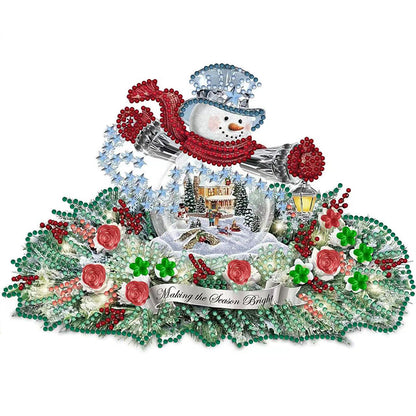 Christmas Snowman Decoration - Special Shaped Drill Diamond Painting 30*30CM