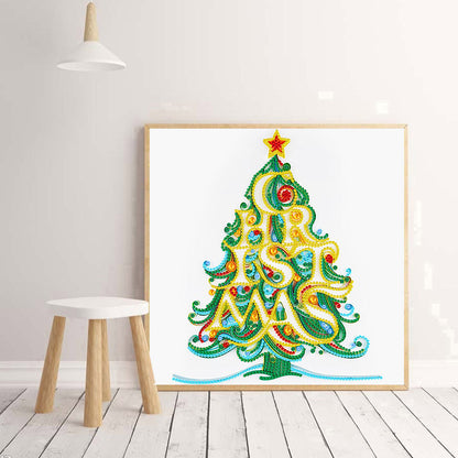 Yanzhi Paper Painting Christmas Tree - Special Shaped Drill Diamond Painting 30*30CM