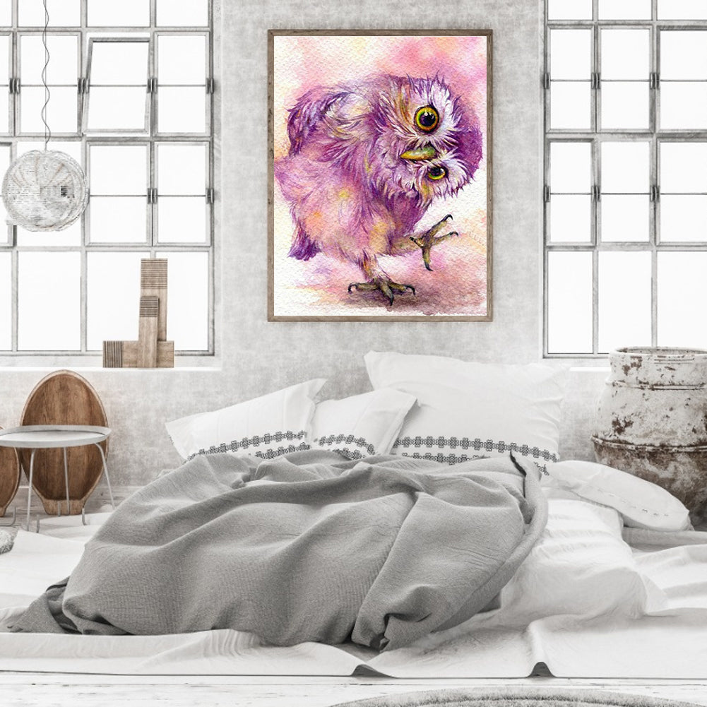 Little Owl - Full Round Drill Diamond Painting 30*40CM