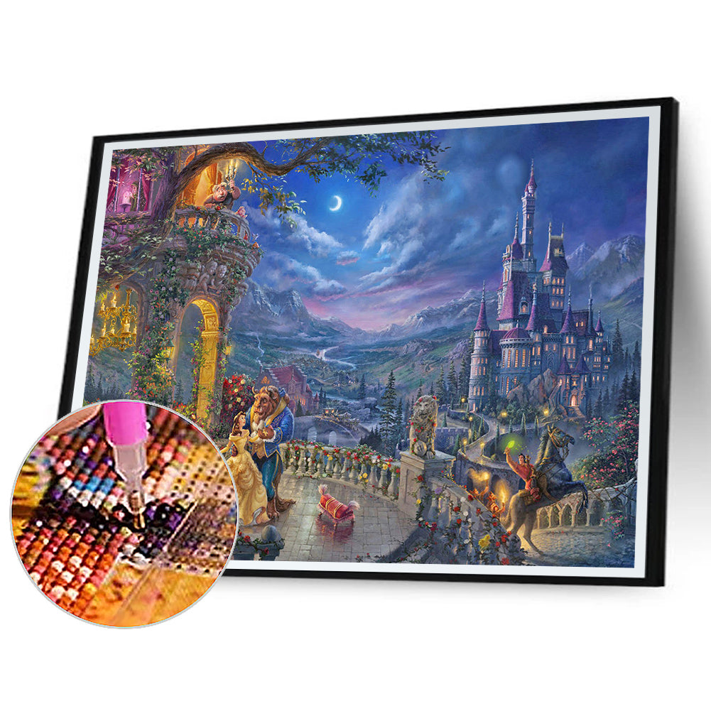 Beauty And The Beast - Full Round Drill Diamond Painting 50*40CM
