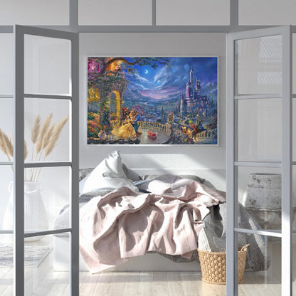 Beauty And The Beast - Full Round Drill Diamond Painting 50*40CM