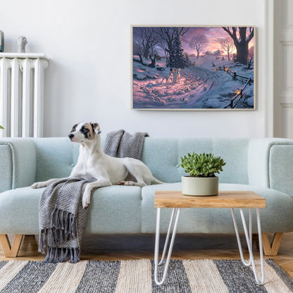 Snow Scene - Full Round Drill Diamond Painting 50*40CM