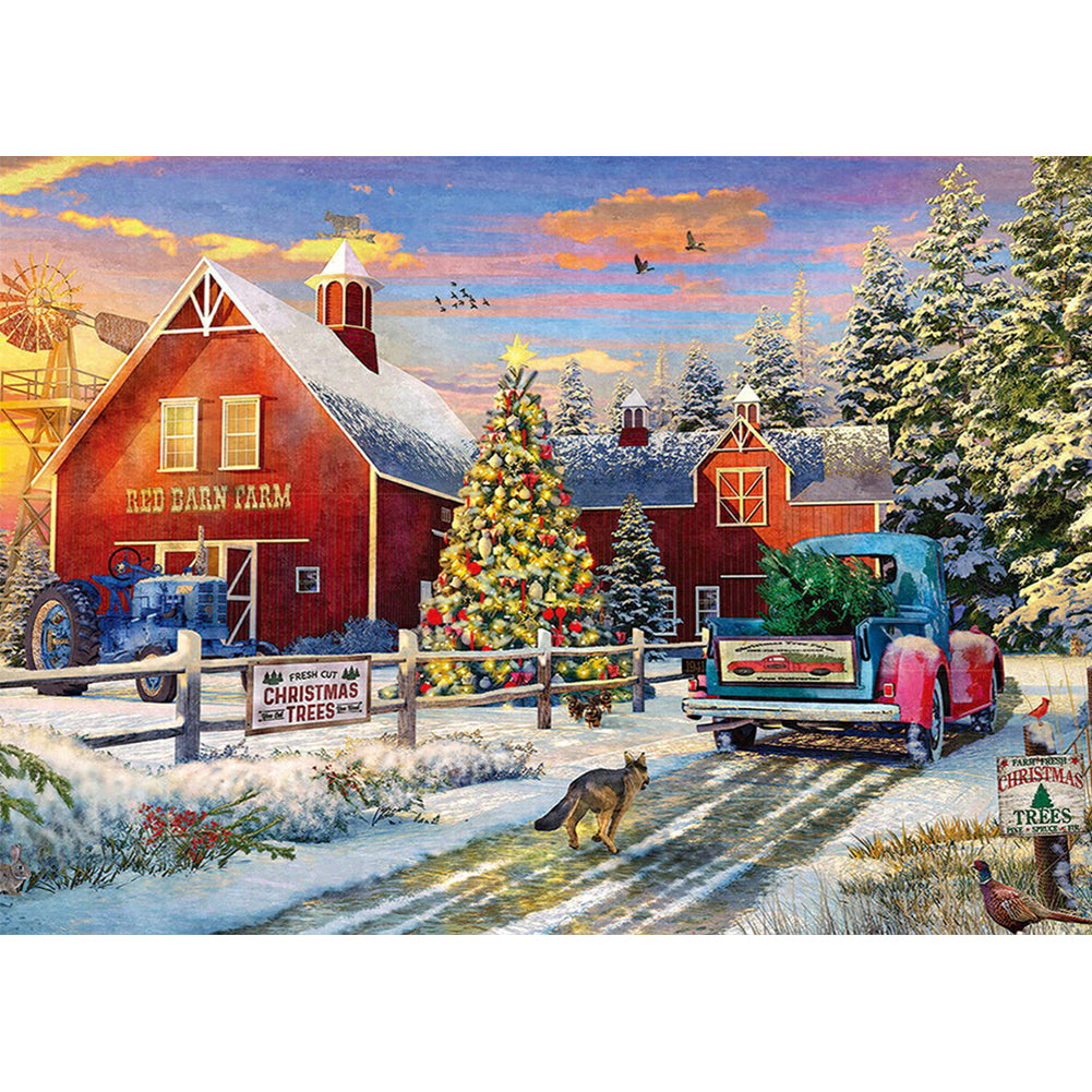 Christmas House - Full Square Drill Diamond Painting 40*30CM