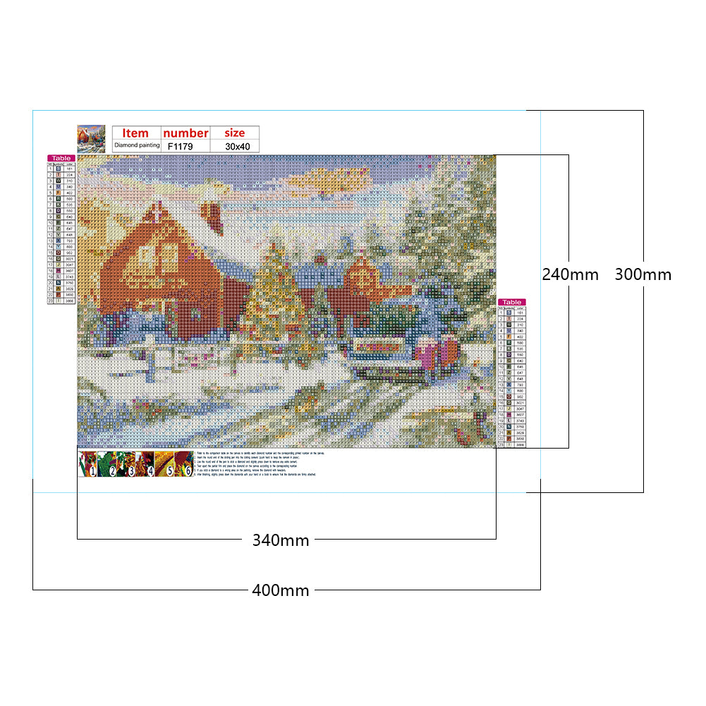 Christmas House - Full Square Drill Diamond Painting 40*30CM