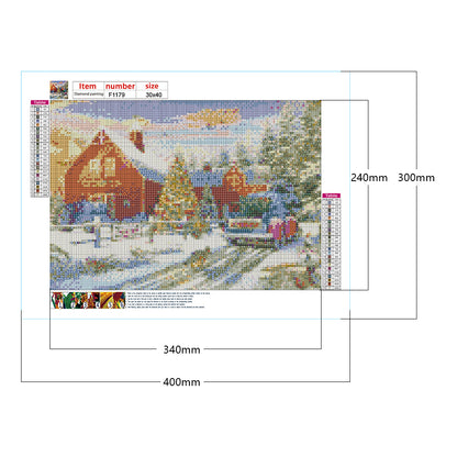 Christmas House - Full Square Drill Diamond Painting 40*30CM