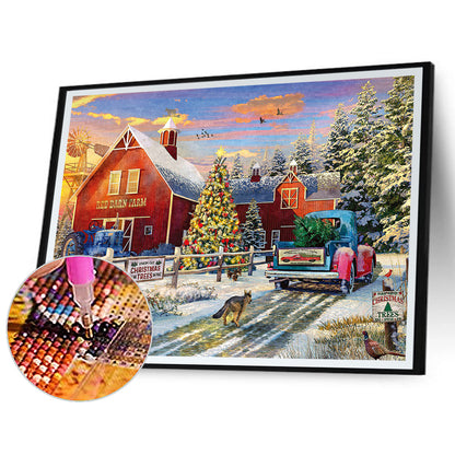 Christmas House - Full Square Drill Diamond Painting 40*30CM