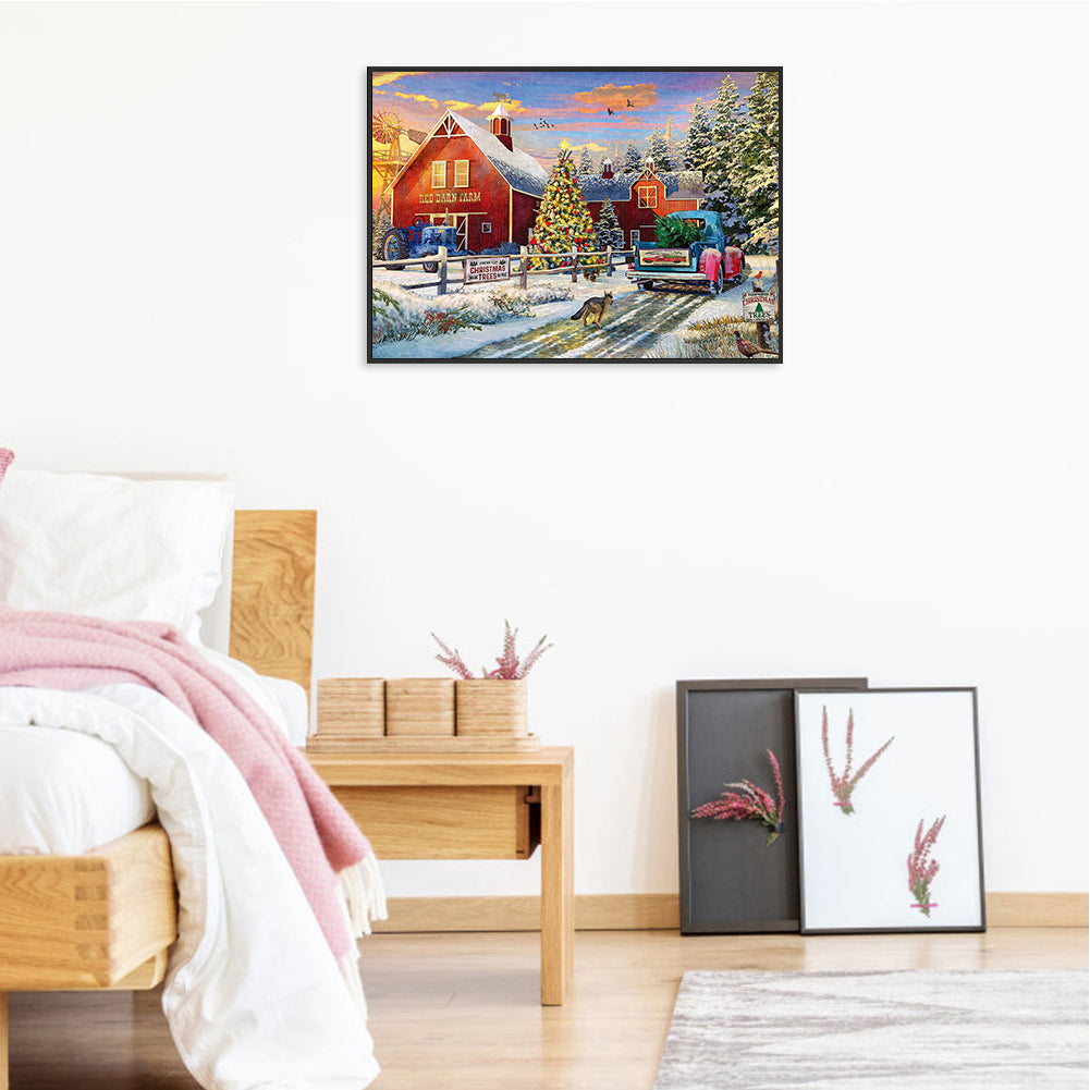 Christmas House - Full Square Drill Diamond Painting 40*30CM