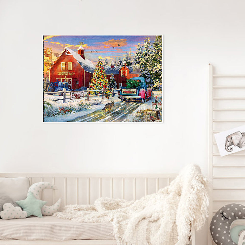 Christmas House - Full Square Drill Diamond Painting 40*30CM