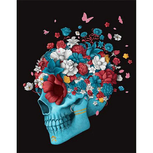 Butterfly Skull - Full Square Drill Diamond Painting 40*50CM