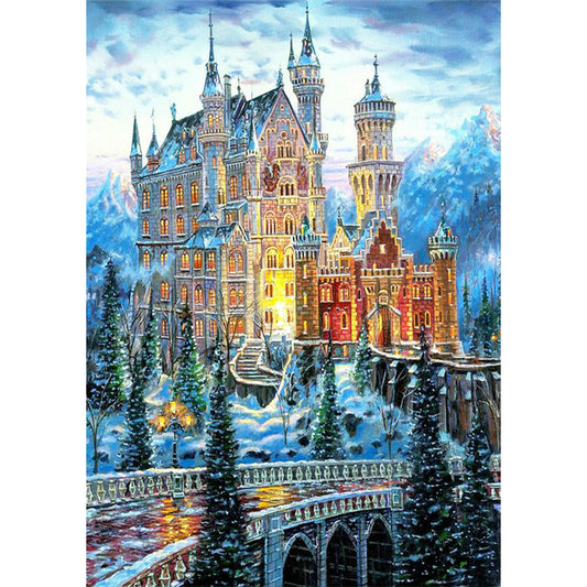 Castle - Full Round Drill Diamond Painting 30*40CM