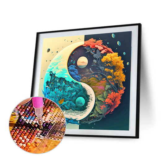 Tai Chi Landscape - Full Round Drill Diamond Painting 30*30CM