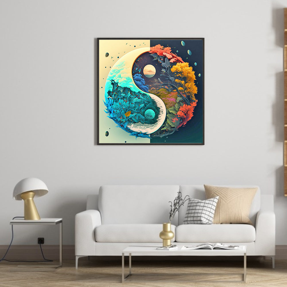 Tai Chi Landscape - Full Round Drill Diamond Painting 30*30CM