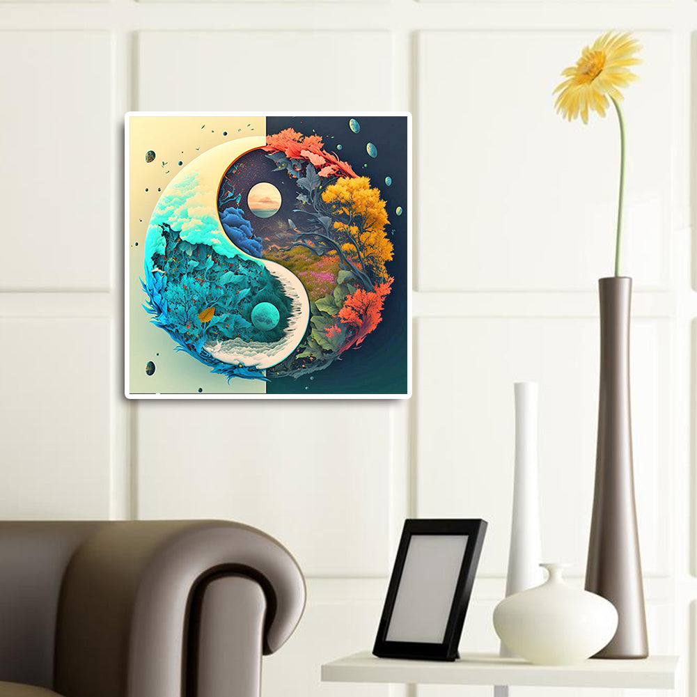 Tai Chi Landscape - Full Round Drill Diamond Painting 30*30CM