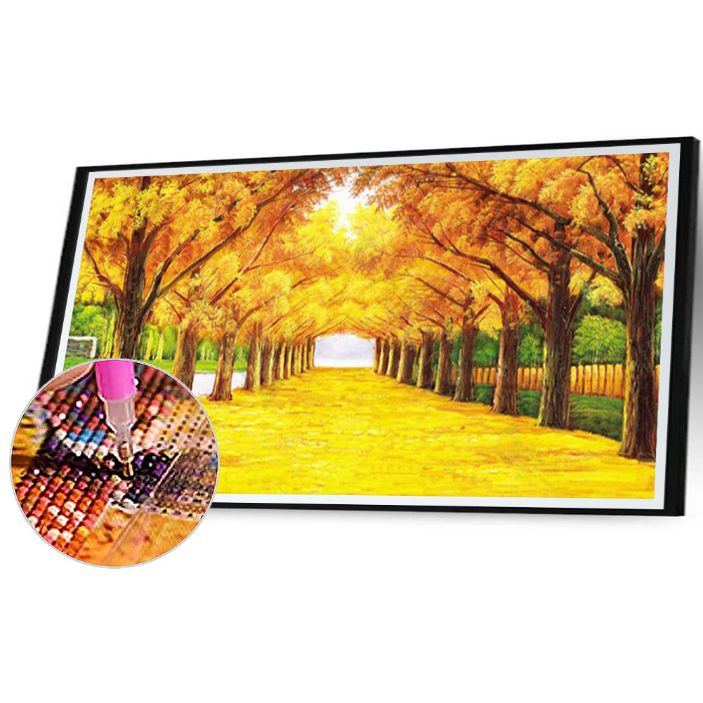 Maple Road - Full Round Drill Diamond Painting 100*50CM