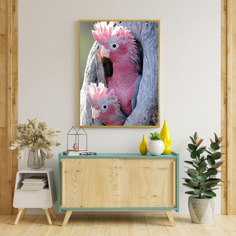 Pink Cockatoo - Full Square Drill Diamond Painting 40*50CM