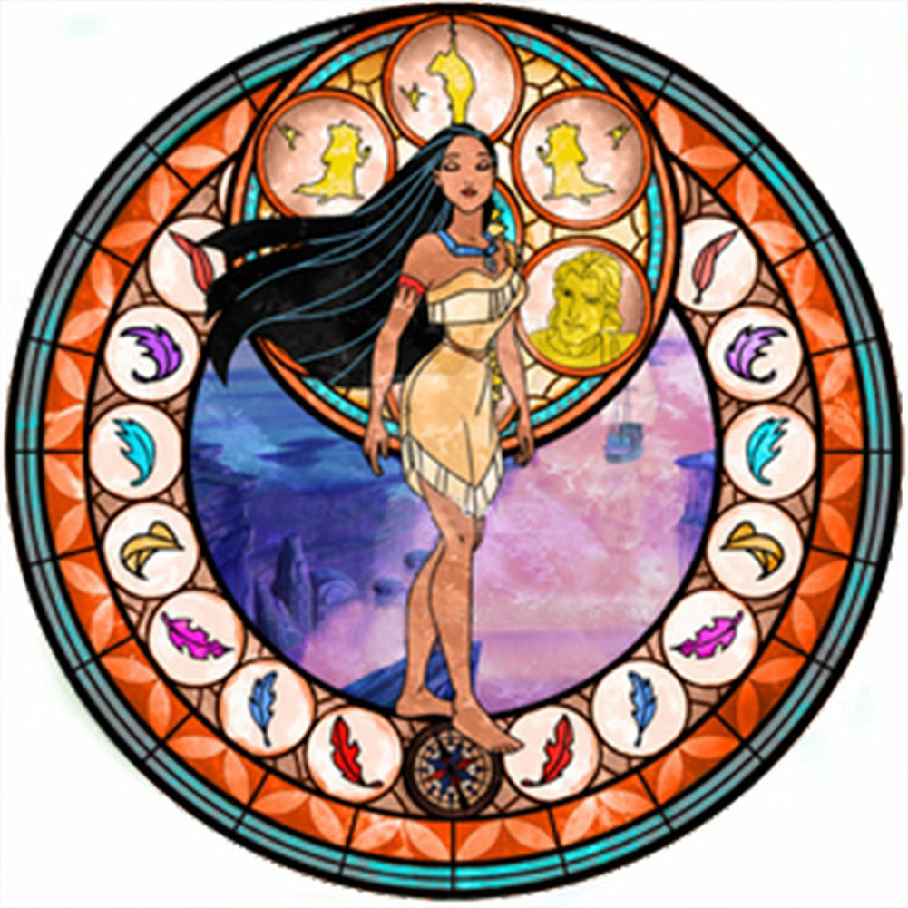 Princess Pocahontas - Full Round Drill Diamond Painting 30*30CM
