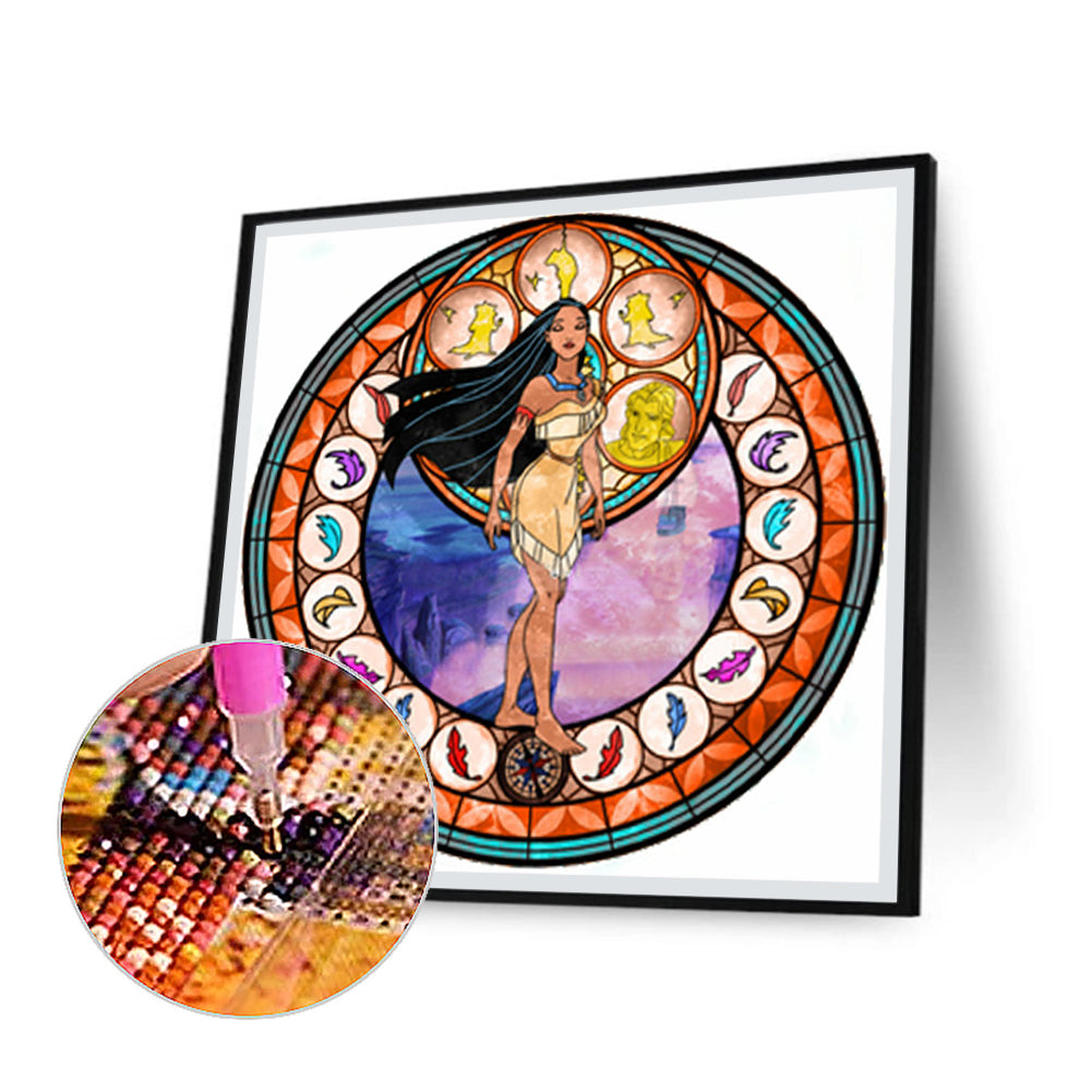 Princess Pocahontas - Full Round Drill Diamond Painting 30*30CM