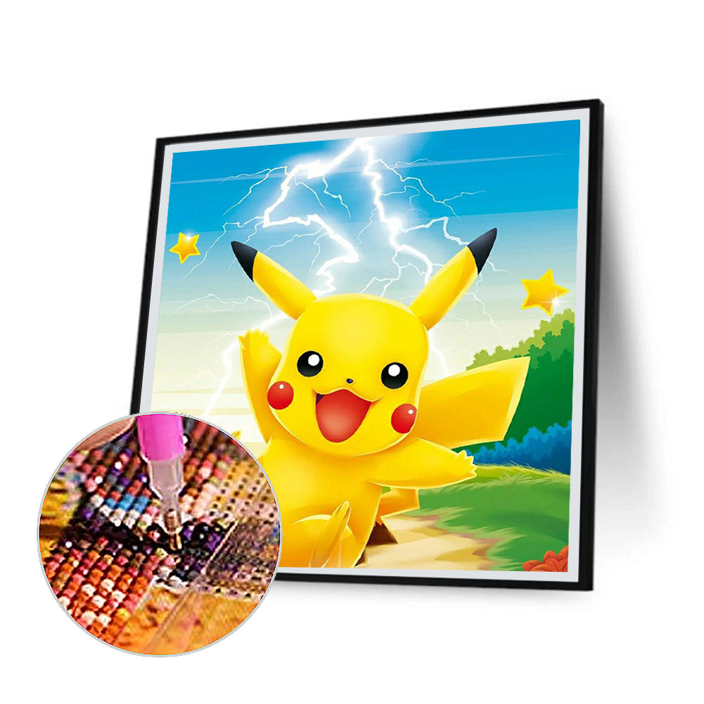 Active Pikachu - Full Square Drill Diamond Painting 30*30CM