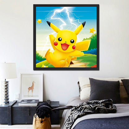 Active Pikachu - Full Square Drill Diamond Painting 30*30CM