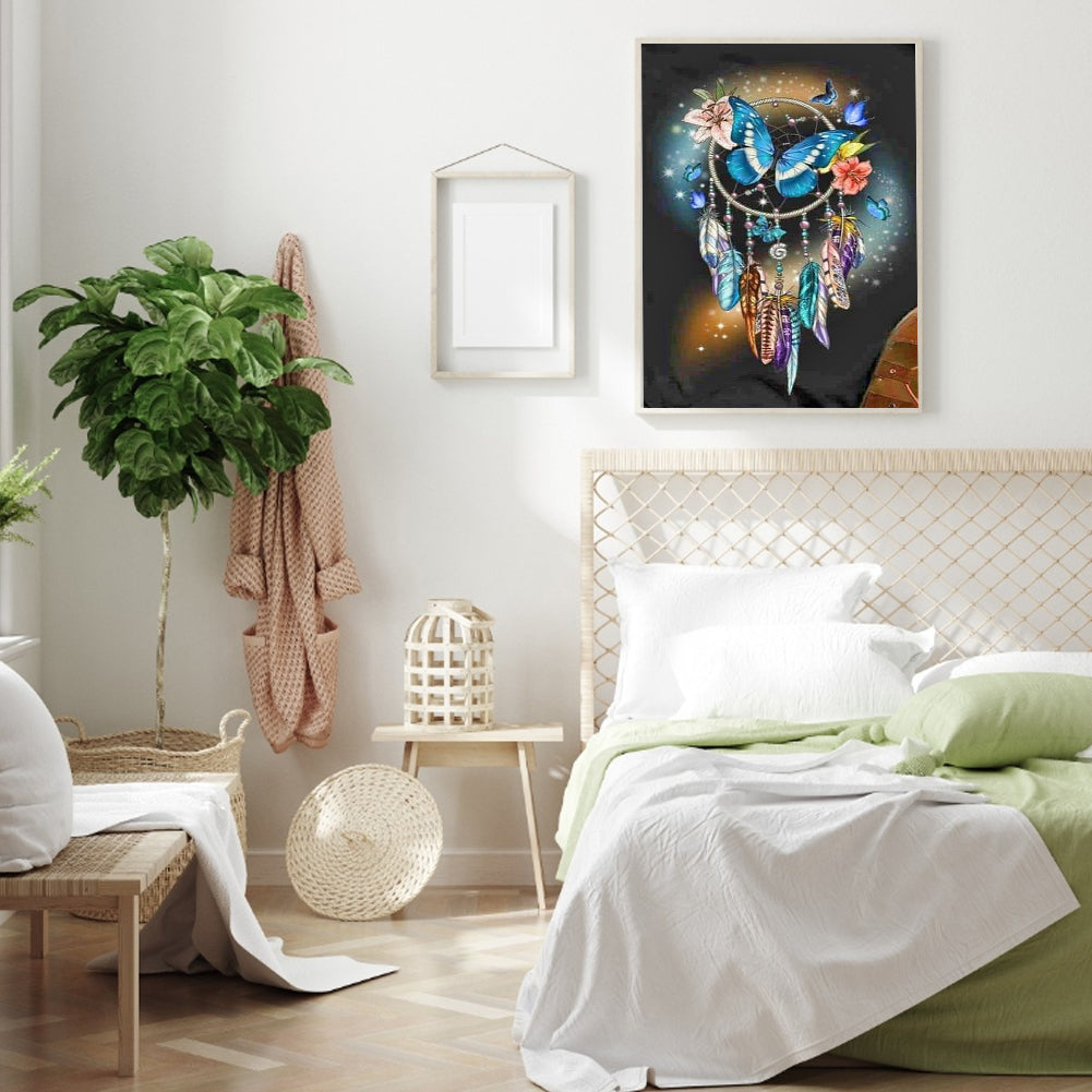 Butterfly Dream Catcher - Full Square Drill Diamond Painting 30*40CM