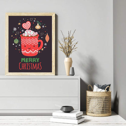 A Mug Of Hot Christmas Drink - Full Round Drill Diamond Painting 30*40CM