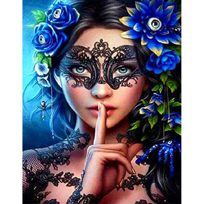 Mask Woman - Full Round Drill Diamond Painting 30*40CM