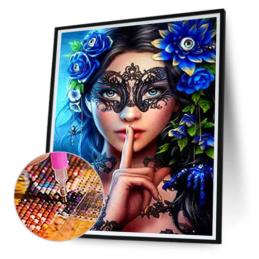 Mask Woman - Full Round Drill Diamond Painting 30*40CM